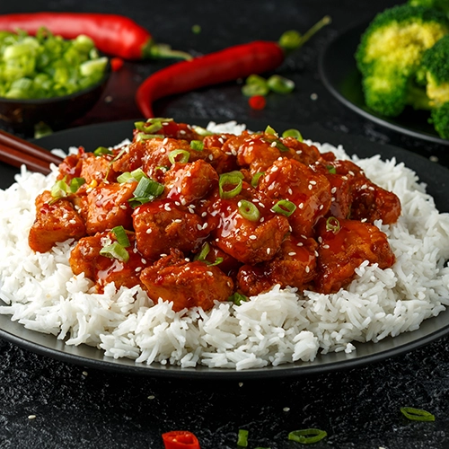 General Tso’s Chicken with Rice