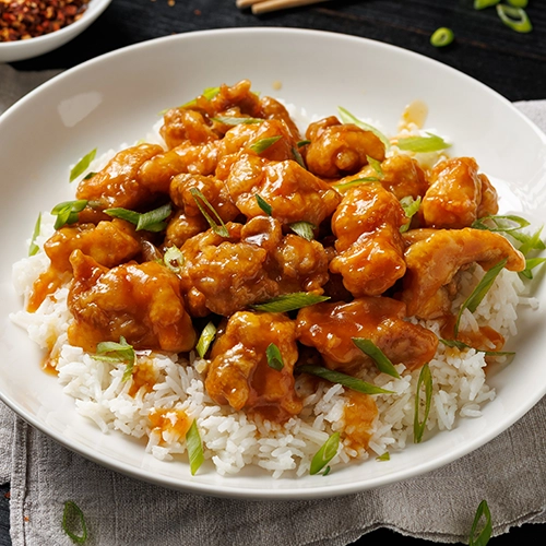 Orange Chicken with Rice