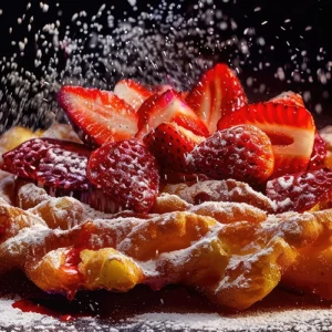Strawberry Funnel Cake